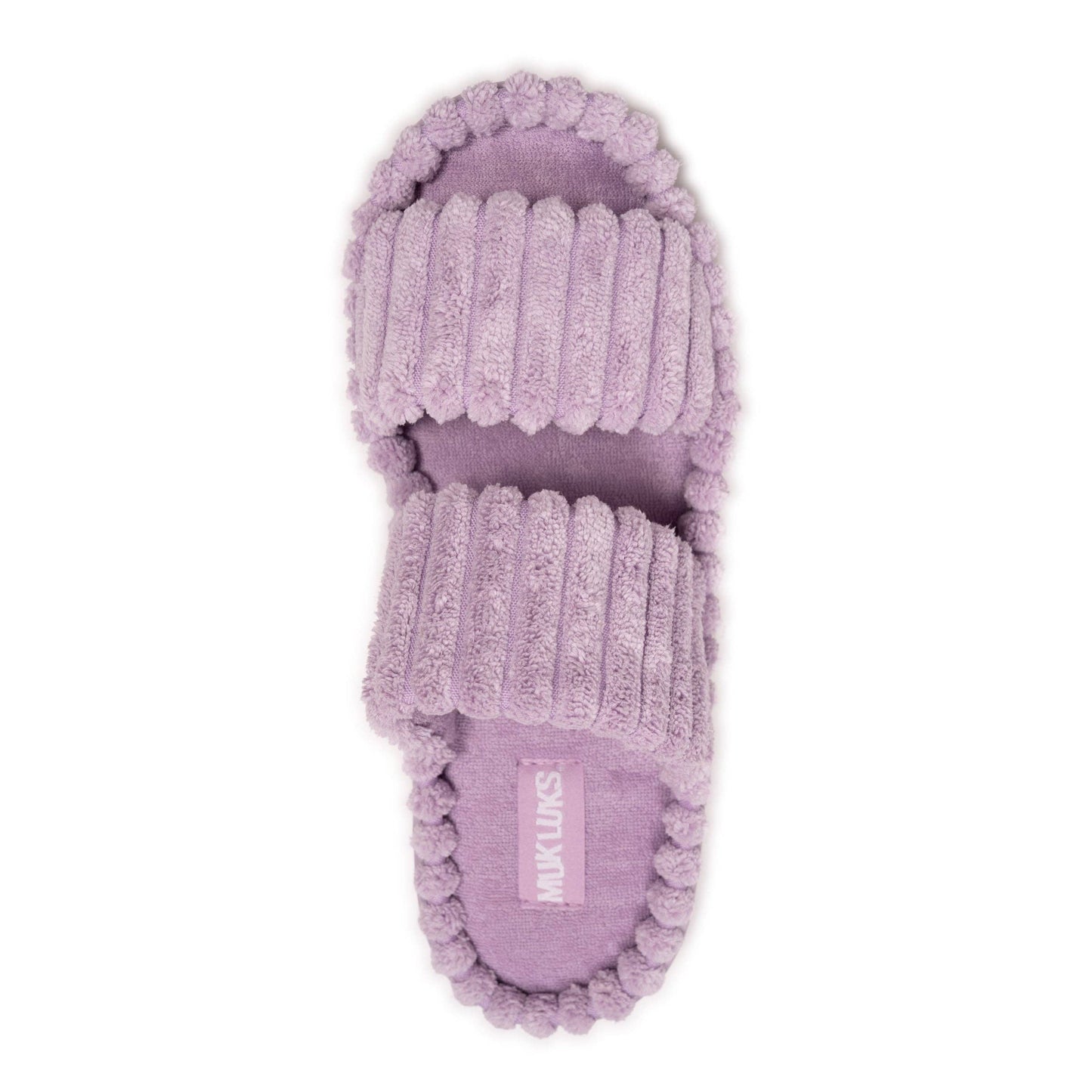MUK LUKS Women's Ribbed Terry Slide Comfort Contour Slipper