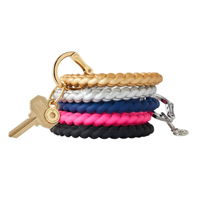 Silicone Big O® Key Ring - Back in Black Braided
