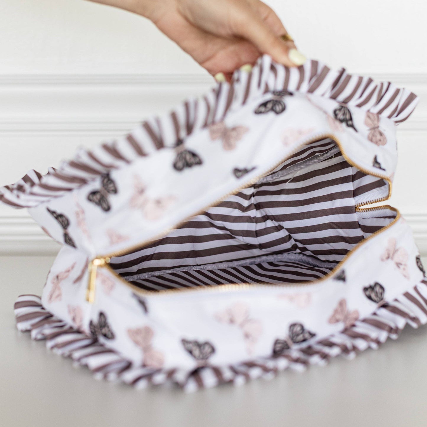 Butterfly Season Ruffled Nylon Tech Organizer
