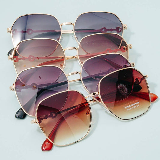 Large Round Lens Sunglasses Set