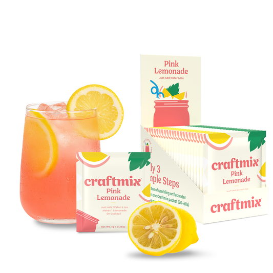 Pink Lemonade Cocktail / Mocktail Mixer - 24ct Caddy