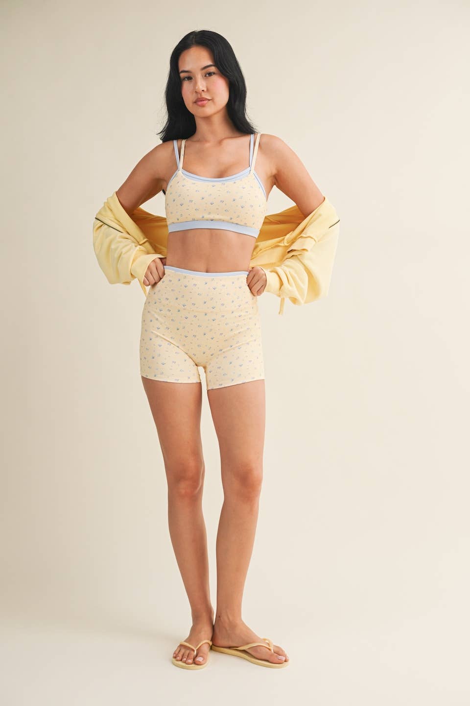 Ditsy Print Double Layered Sports Bra