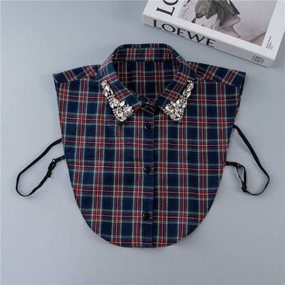 Diamond Studded Detachable Shirt Collar