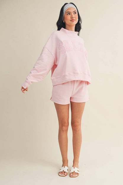 Salty Oversized Mock Neck Sweatshirt