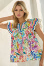 Callie Multicolor Floral Printed Blouse