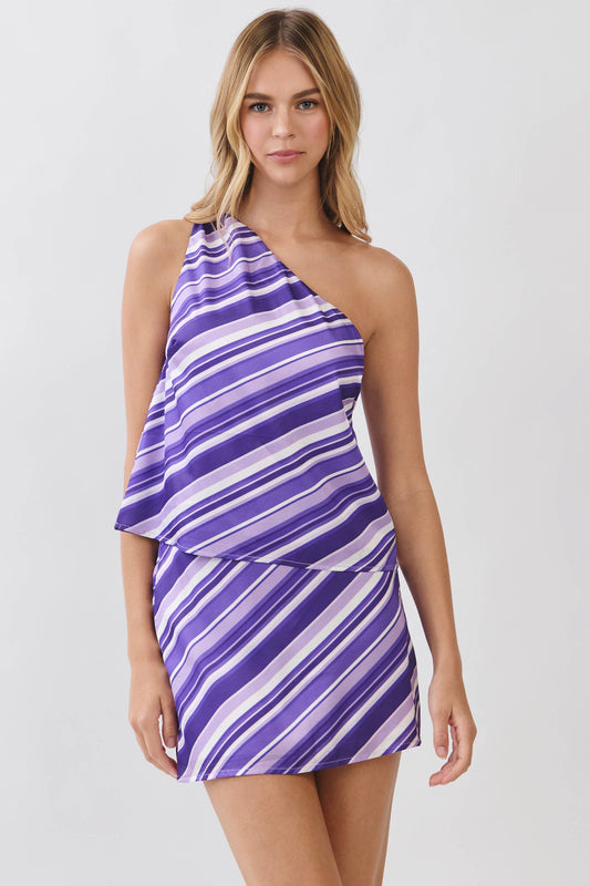 PURPLE & STRIPES Top