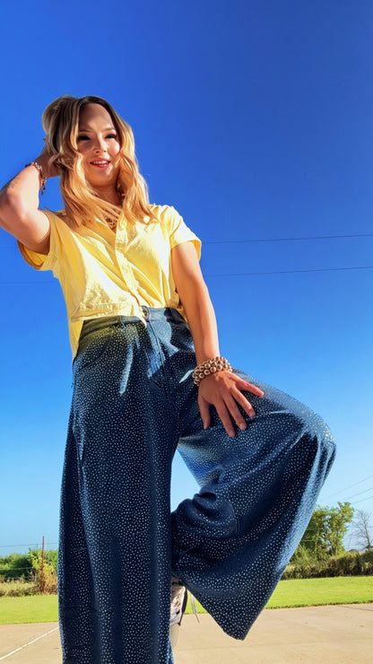 Rhinestone Denim Girl