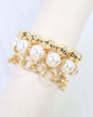 Zanesville Pearl Link Bracelet Set Gold