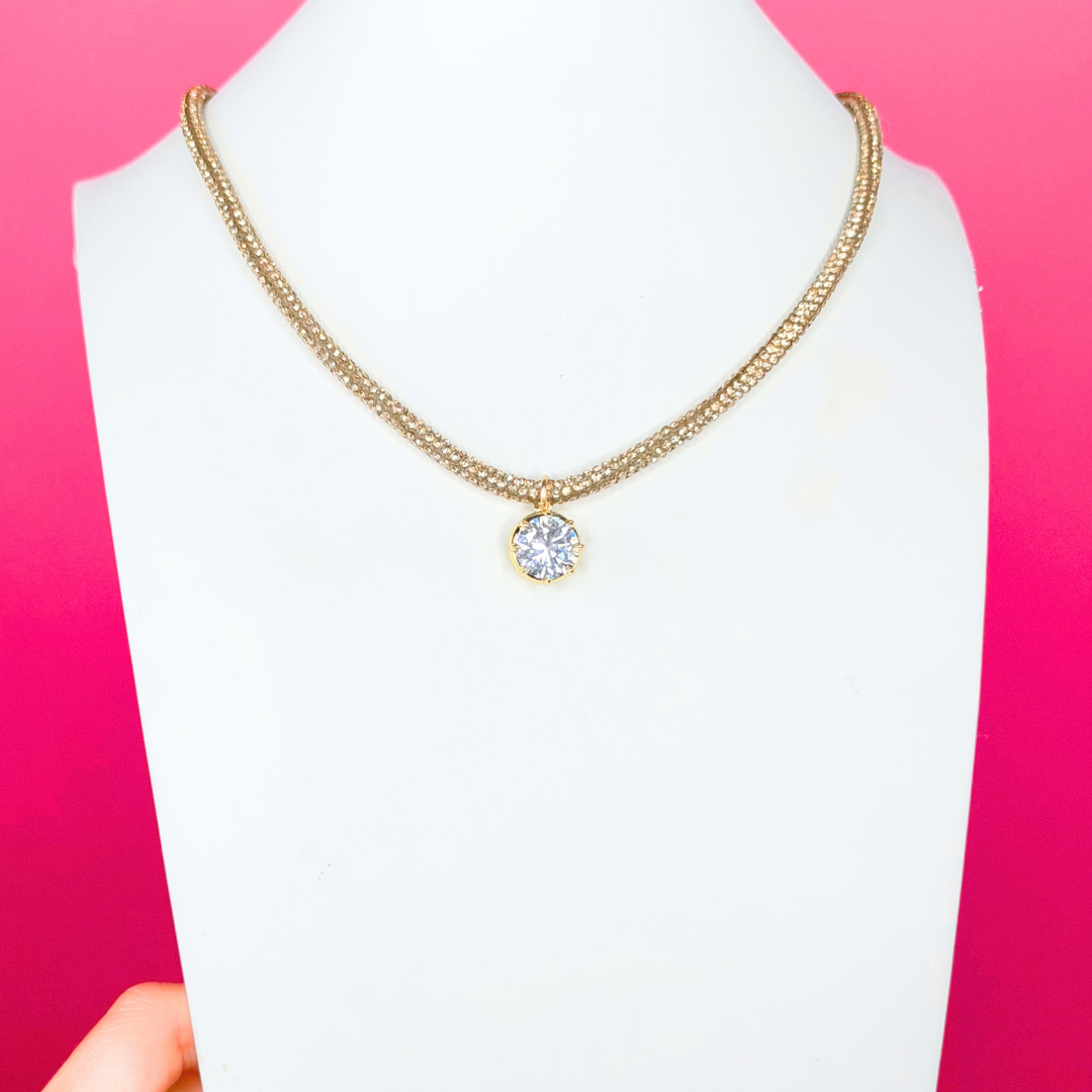Glitter Rope Necklace