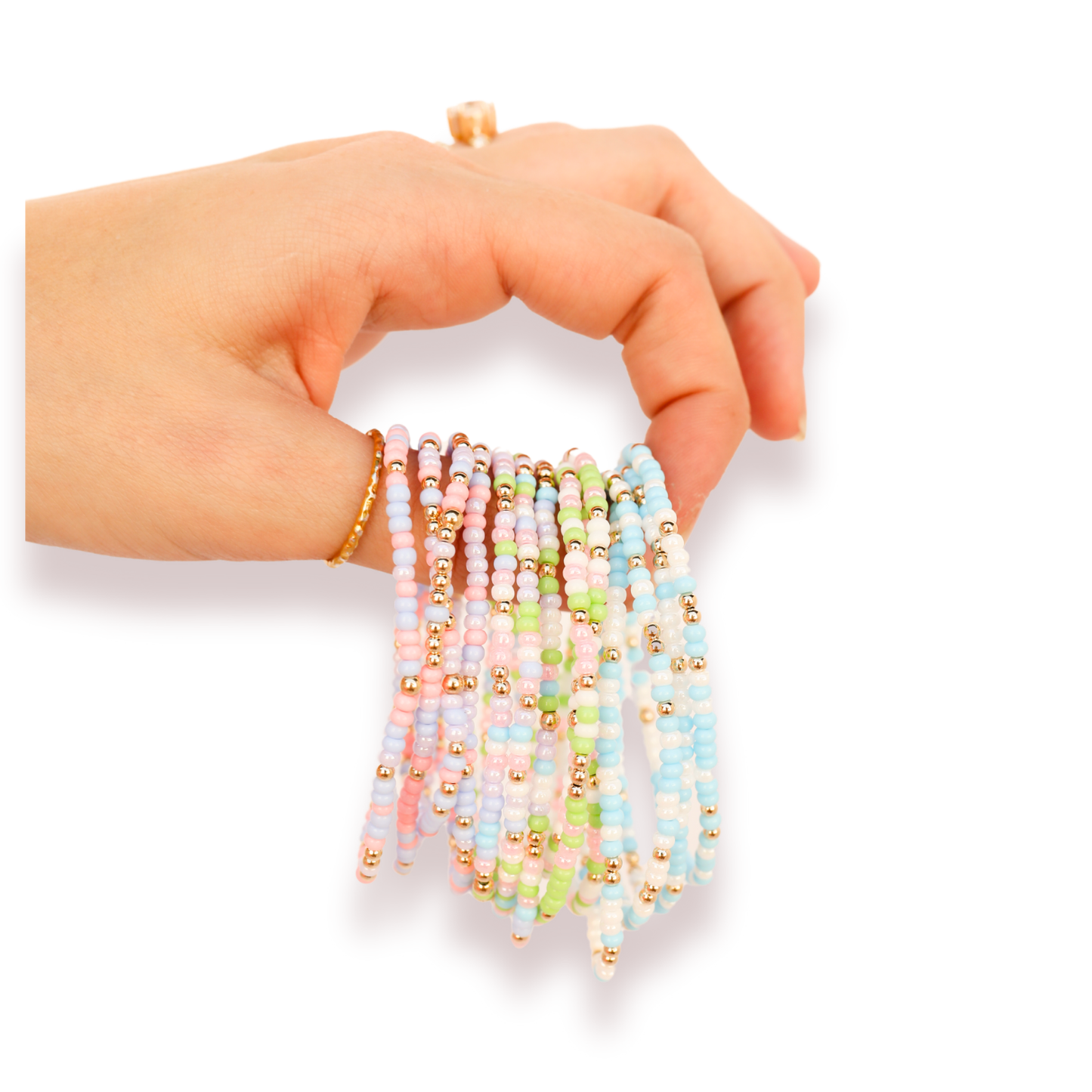 Pastel Blue & White Sprinkle Bracelet