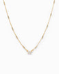 Baguette CZ Pendant Bar Station Chain Necklace