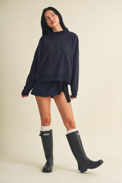 Après Oversized Mock Neck Sweatshirt