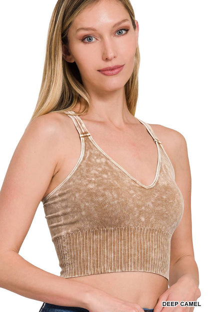 Washed Seamless Bra Cross Back