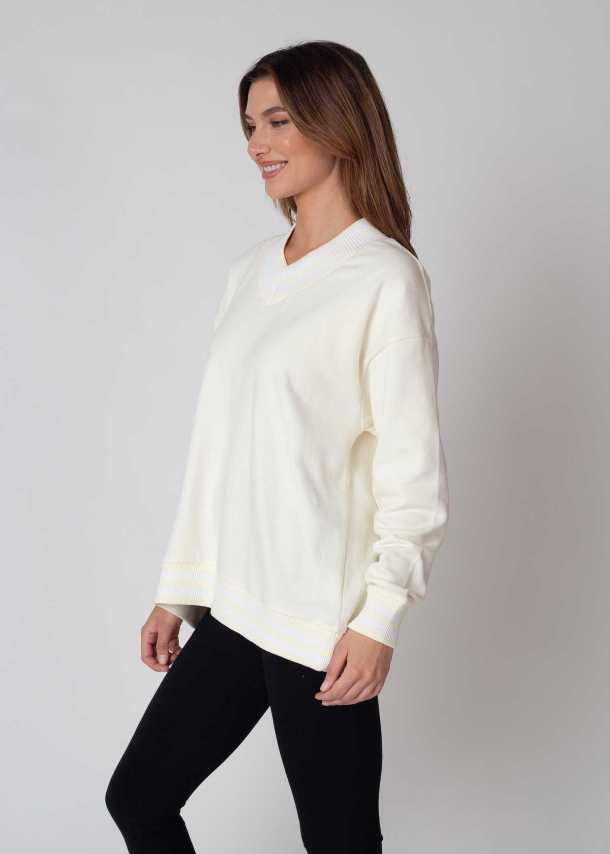Letterman V-Neck Pullover