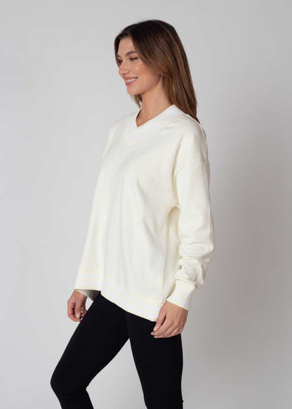 Letterman V-Neck Pullover