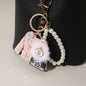 Sequin Beaded Pom Handbag Tweed Jacket Pearl Bag Charm