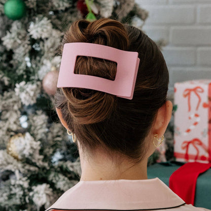 Flat Rectangle Hair Clip | Large | Merry Pinkmas