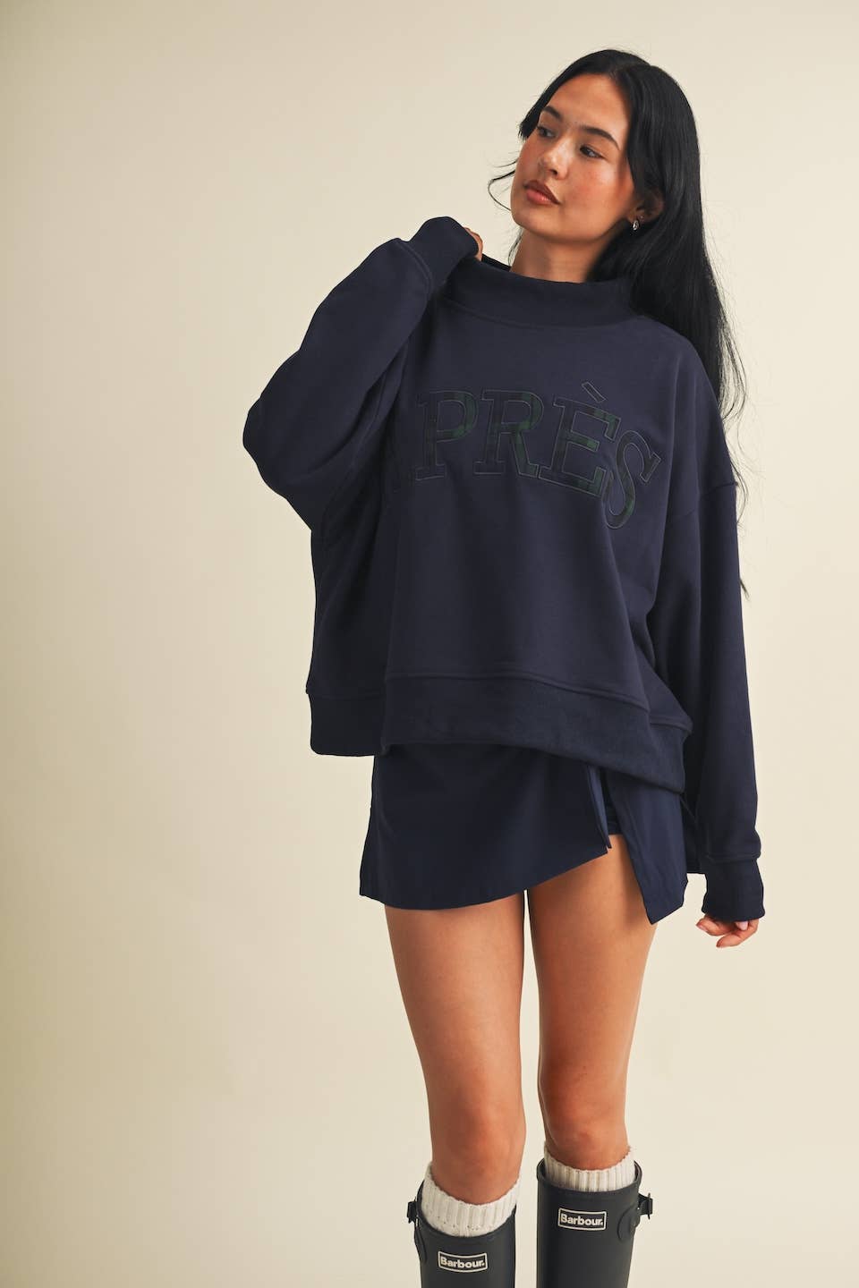 Après Oversized Mock Neck Sweatshirt