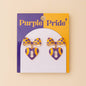 Enamel Heart and Heart-Shaped Football Post Dangle Earrings