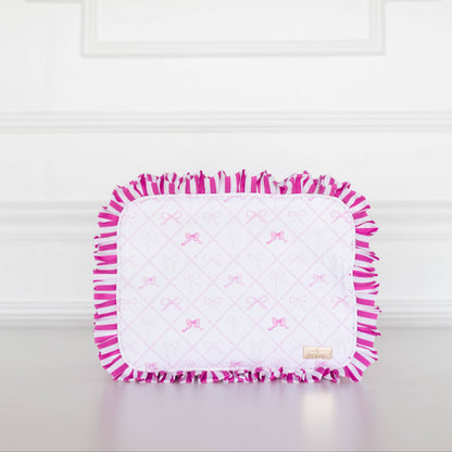 Goldie Girl Bows Ruffled Nylon XL Pouch
