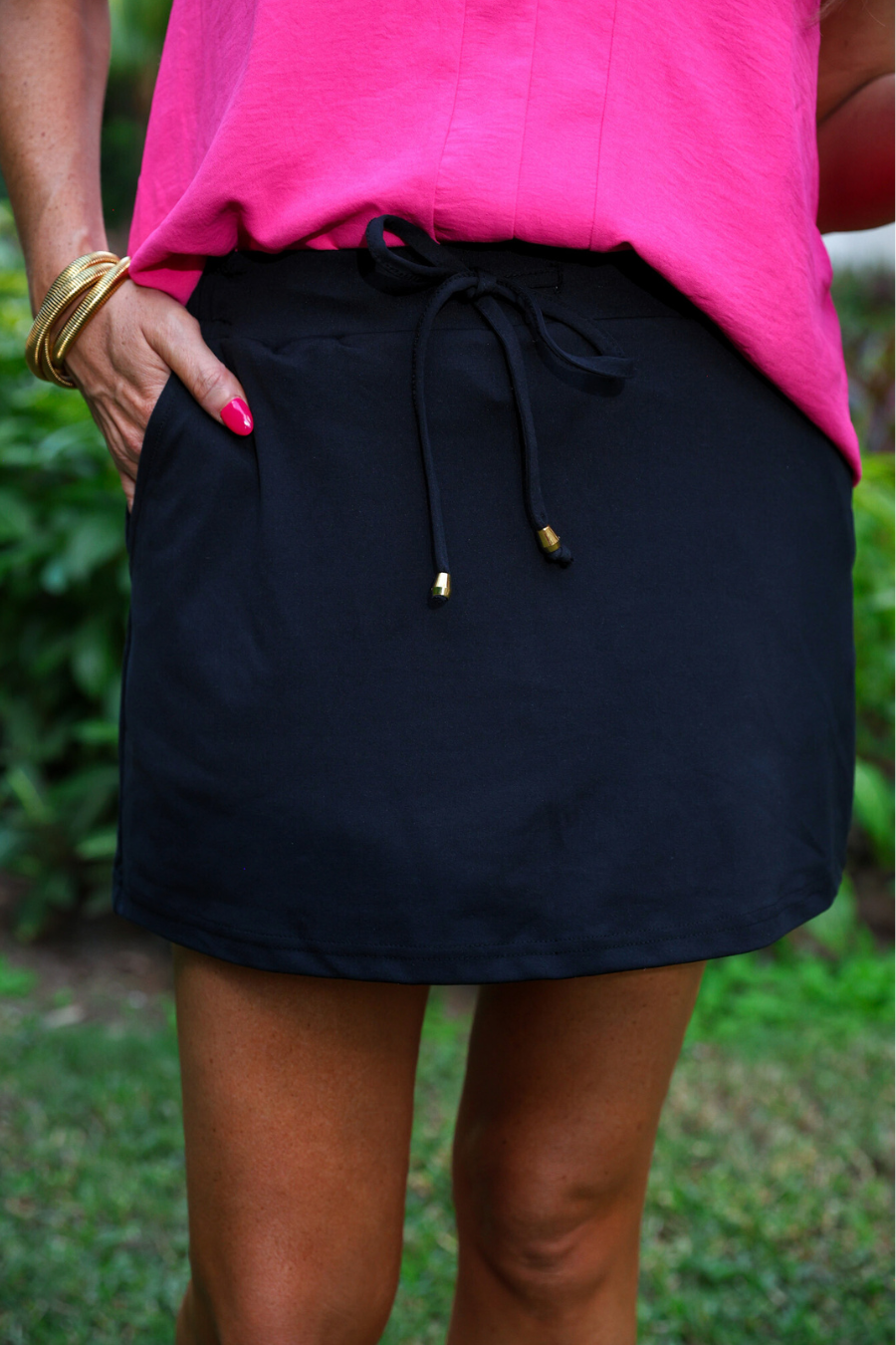 Friday Nights Dark Black Skort