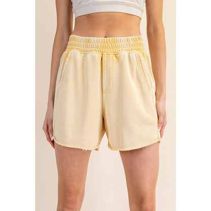 MINERAL WASHED TERRY SHORT