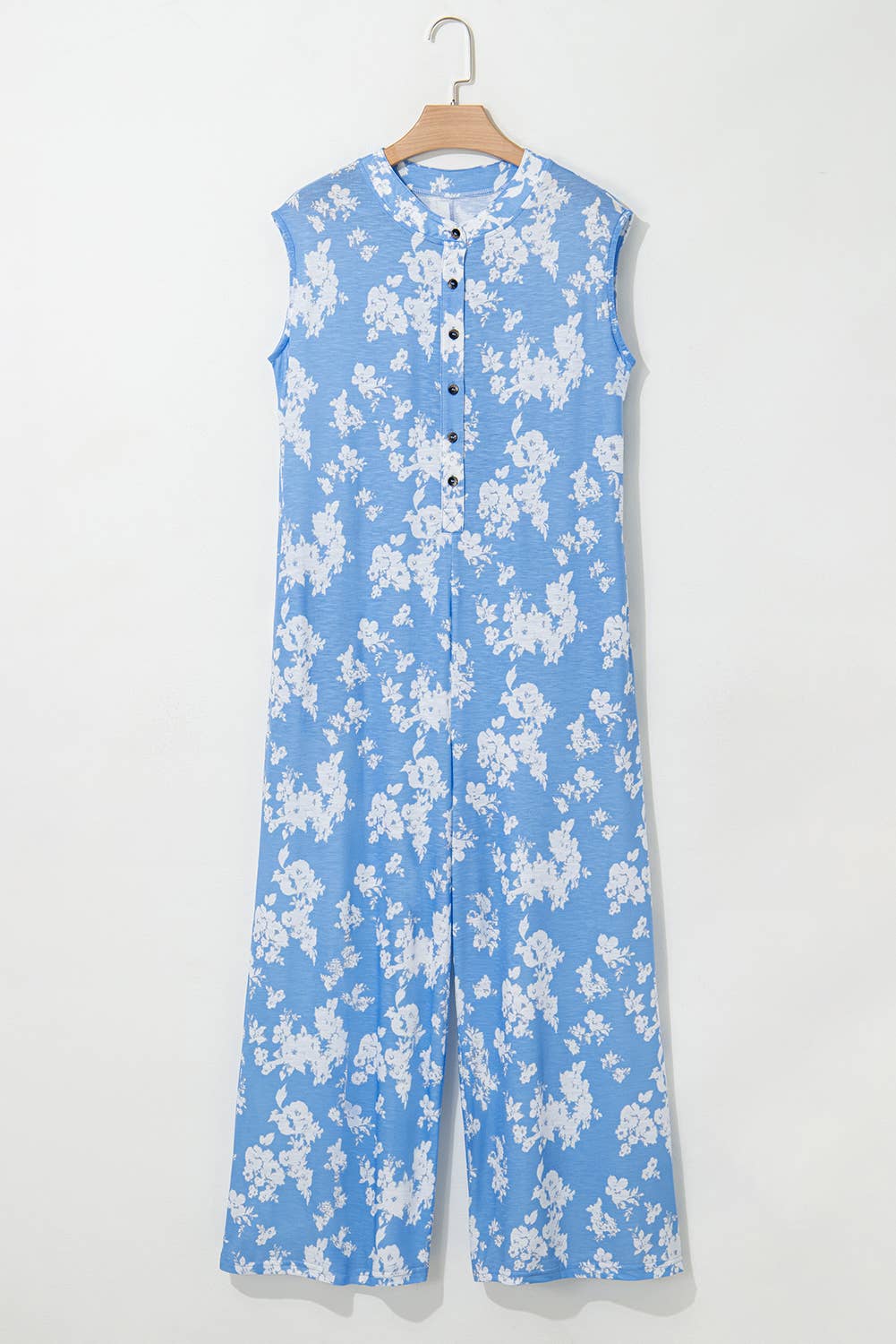 Daisy Floral Wide Leg Relaxed Jumpsuit