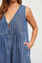DENIM ROMPER