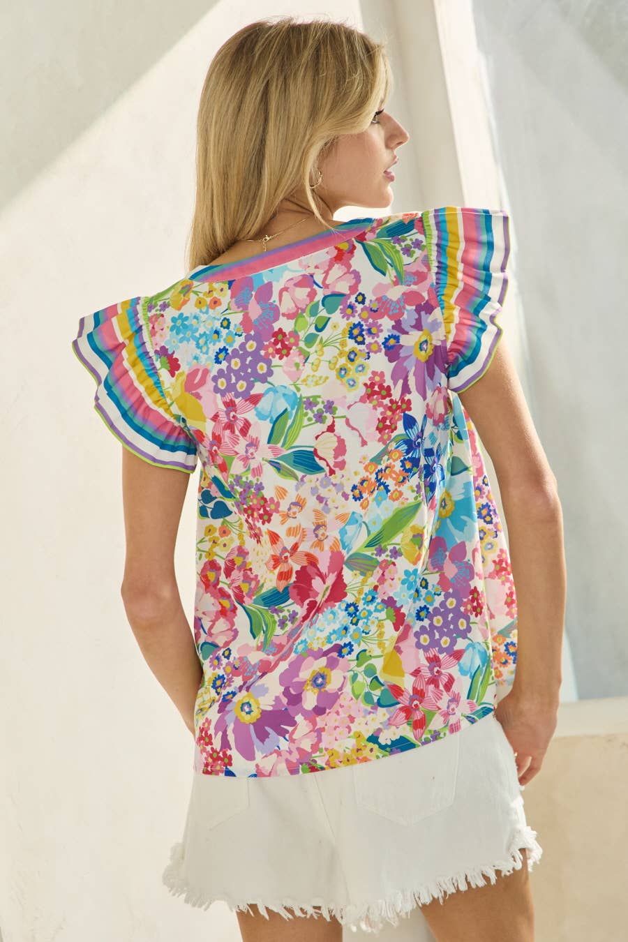 Callie Multicolor Floral Printed Blouse