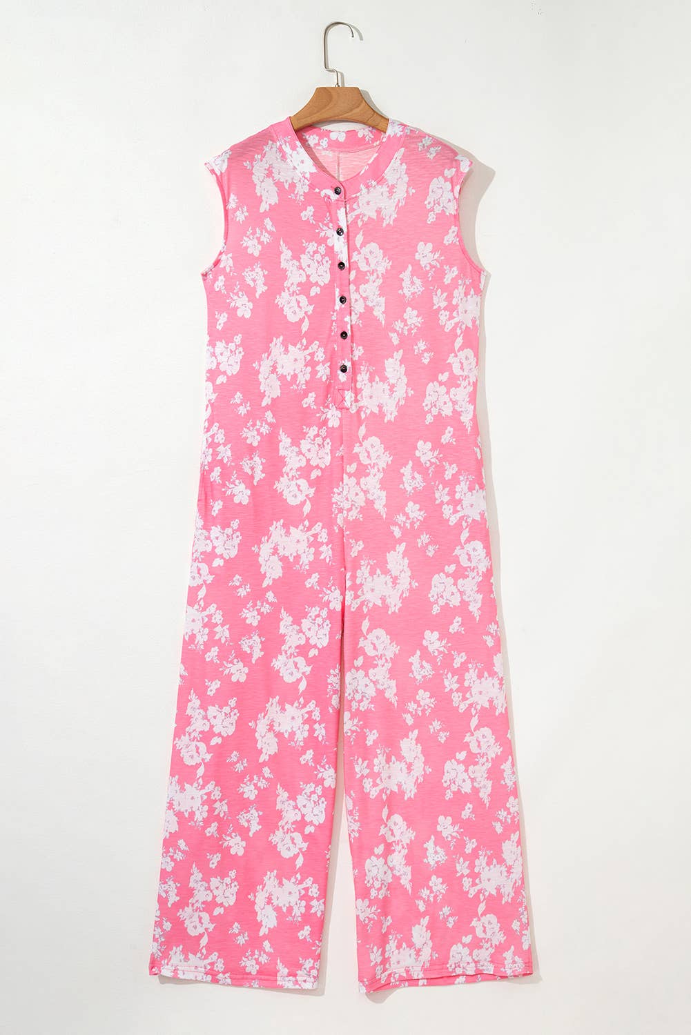 Daisy Floral Wide Leg Relaxed Jumpsuit