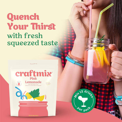 Pink Lemonade Cocktail / Mocktail Mixer - 24ct Caddy