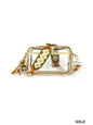 Clear Courtney Stadium Crossbody in Gold