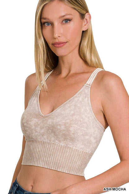 Washed Seamless Bra Cross Back