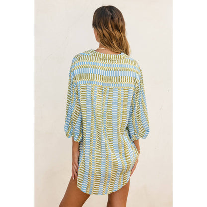 Morning Pages Tie Detail Tunic Shirt