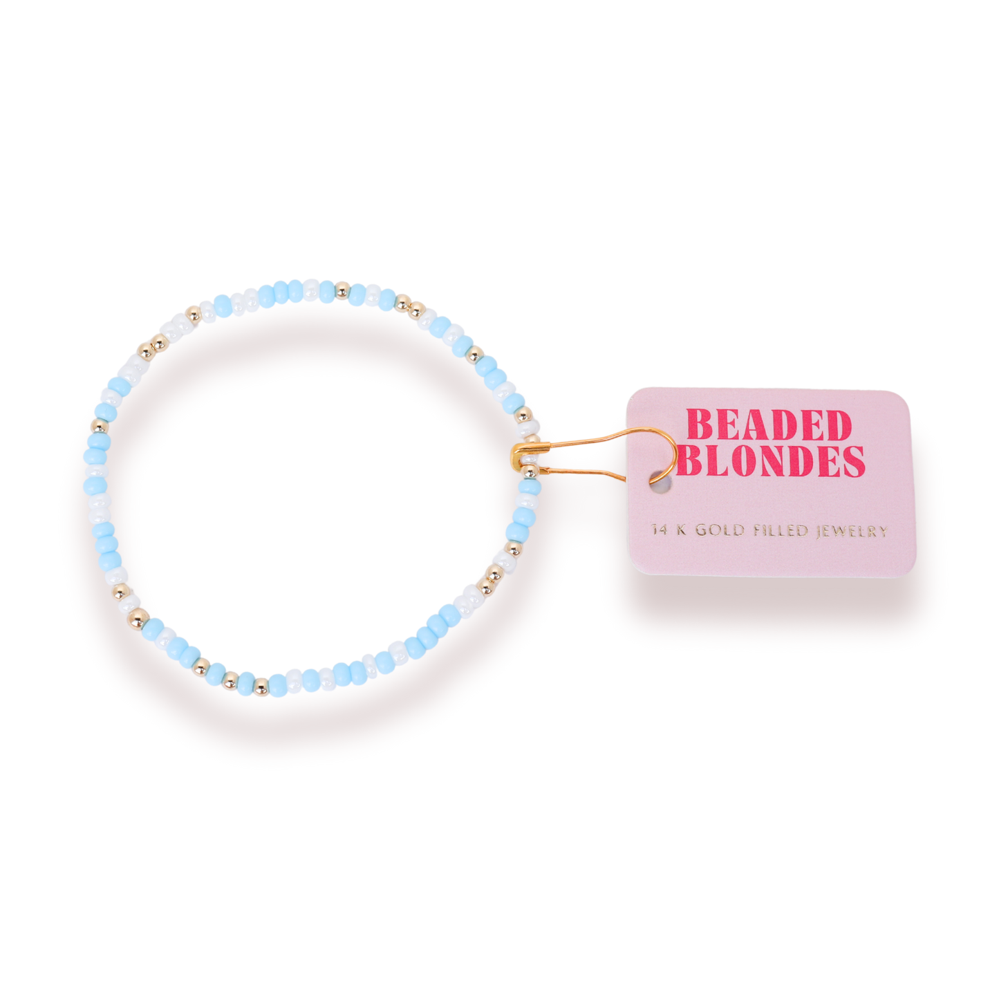 Pastel Blue & White Sprinkle Bracelet