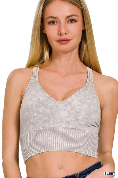Washed Seamless Bra Cross Back