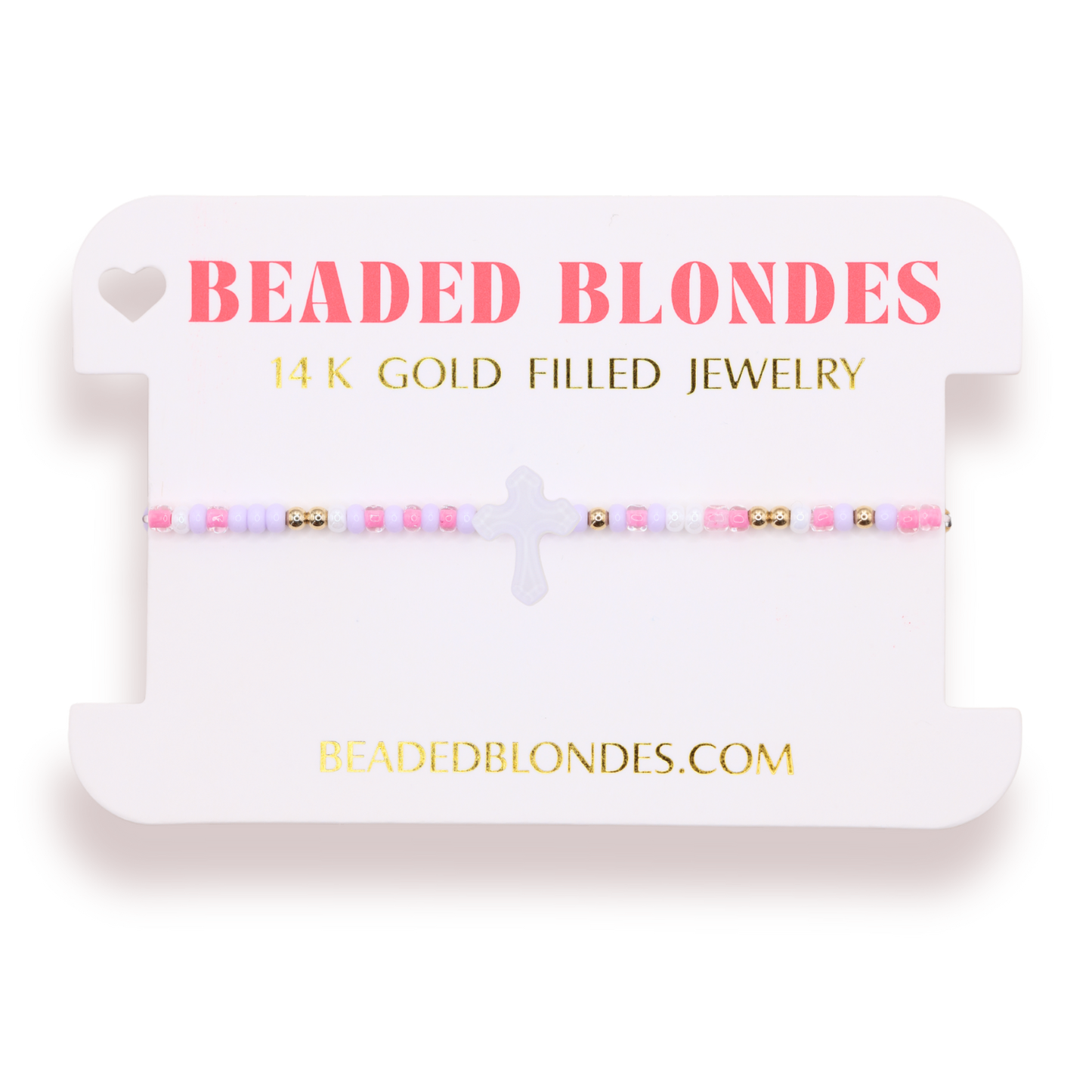 Lilac Cross Bracelet on Color