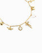 Bow Multi Gold Chunky Charm Bracelet