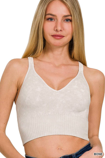 Washed Seamless Bra Cross Back