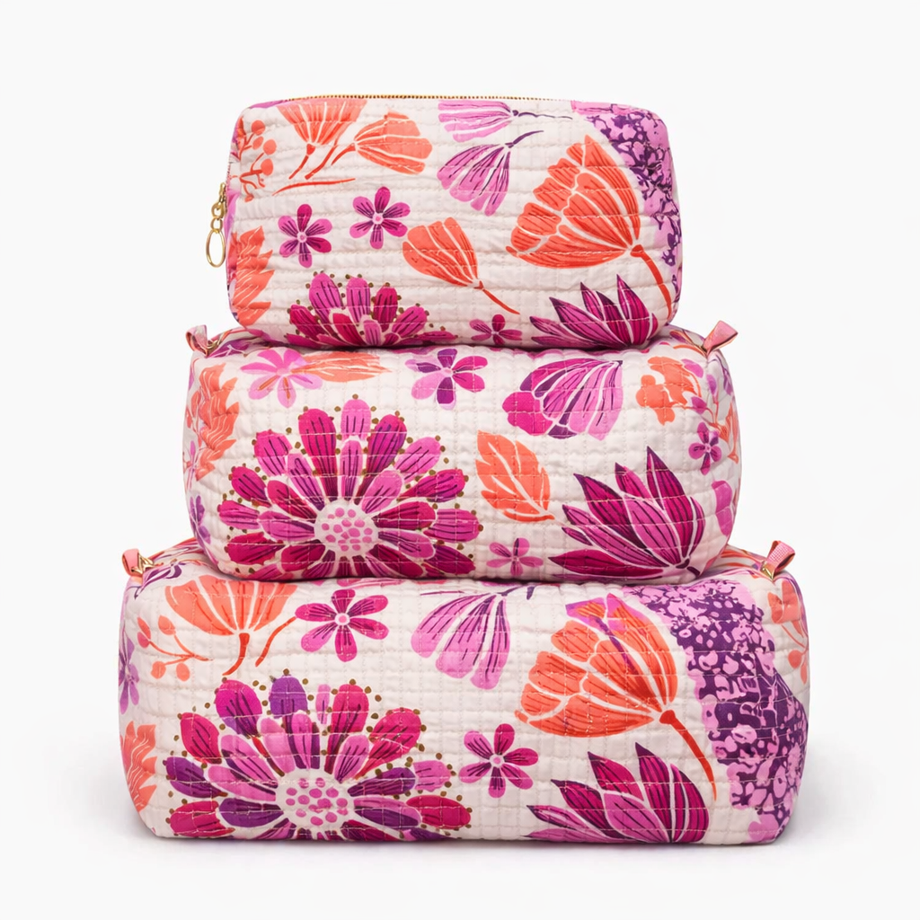 Floral Pattern Quilted Bags