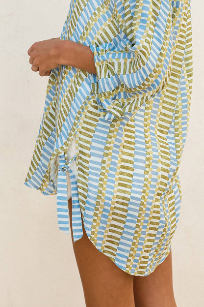 Morning Pages Tie Detail Tunic Shirt