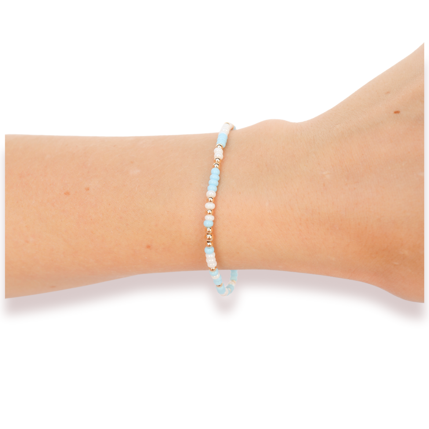 Pastel Blue & White Sprinkle Bracelet