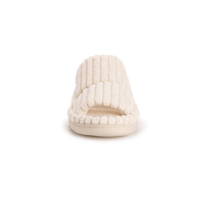 MUK LUKS Women's Ribbed Terry Slide Comfort Contour Slipper