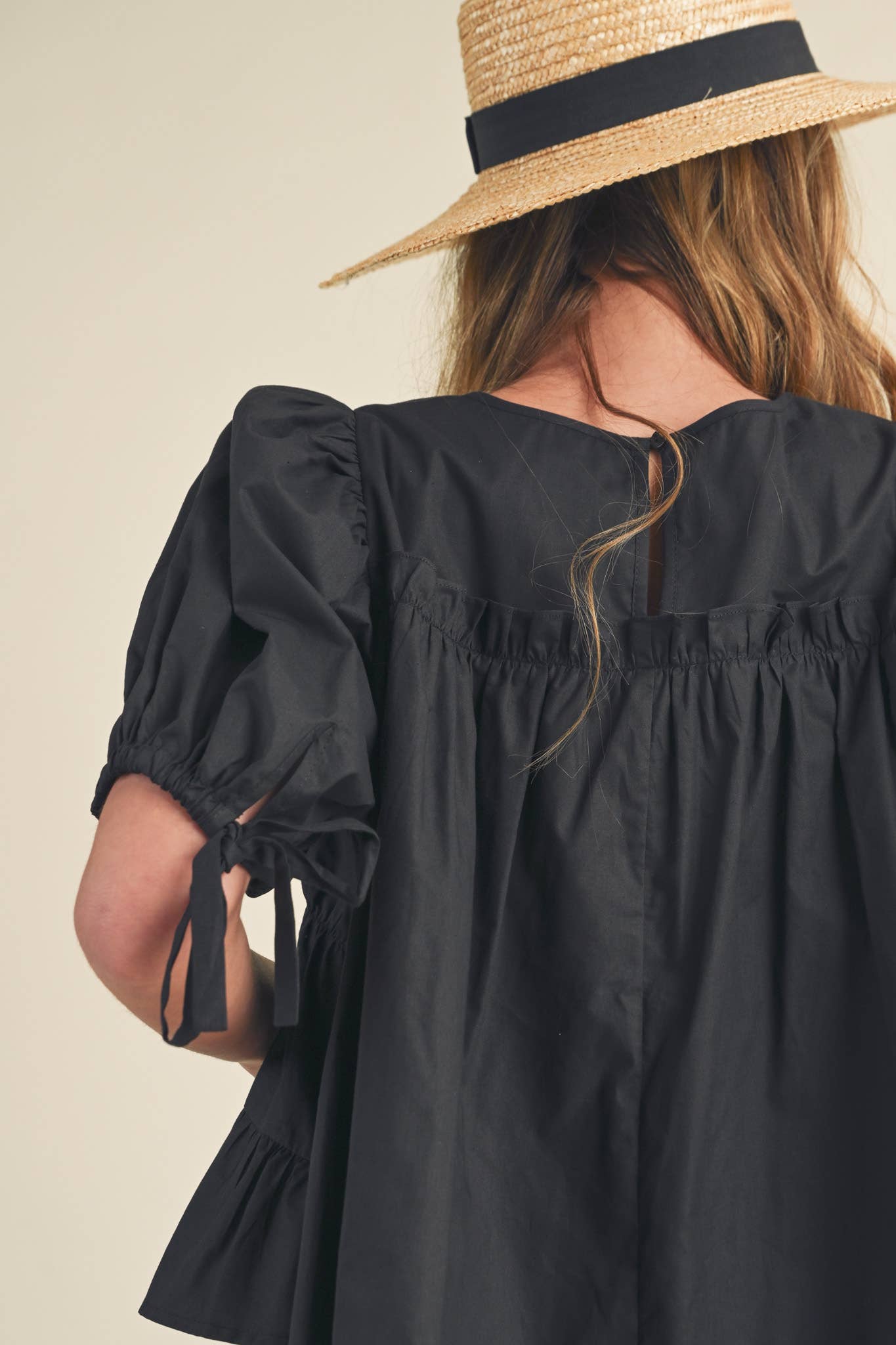 SWEET LEMONADE TIERED SHIRRING PUFF SLEEVE