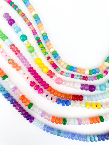 Color Wave -  Gemstone Bead Necklace