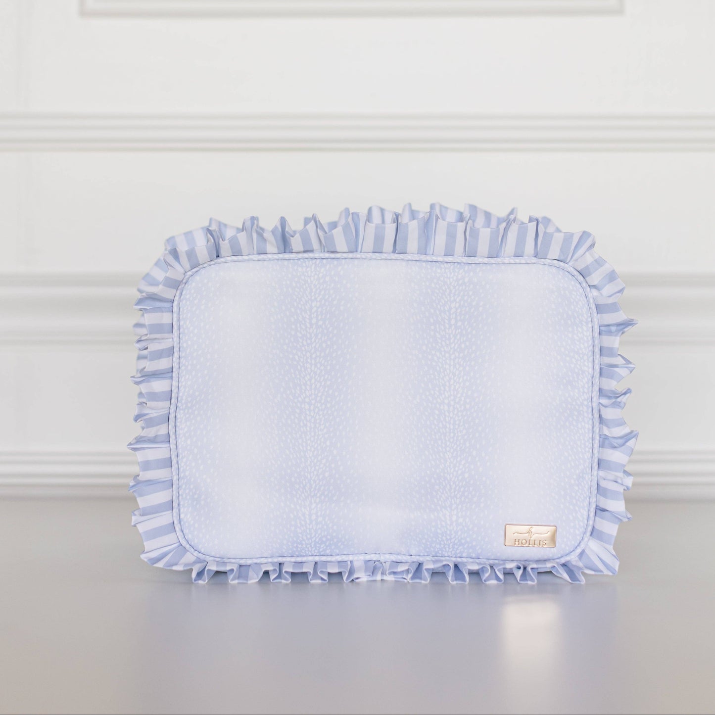 Blue Fawn Ruffled Nylon XL Pouch