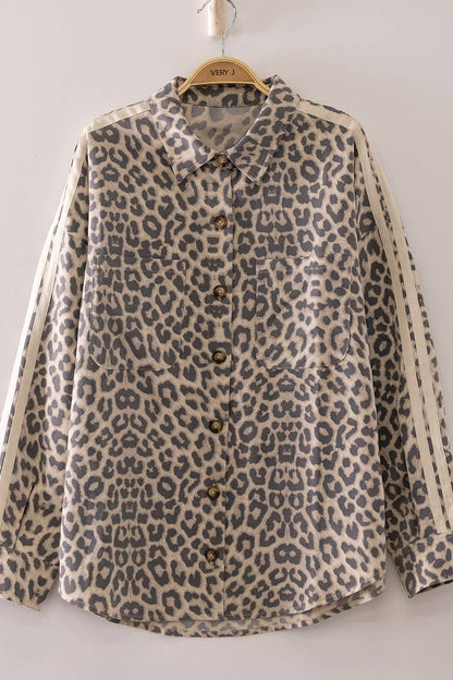 Leopard Print Utility Shirt