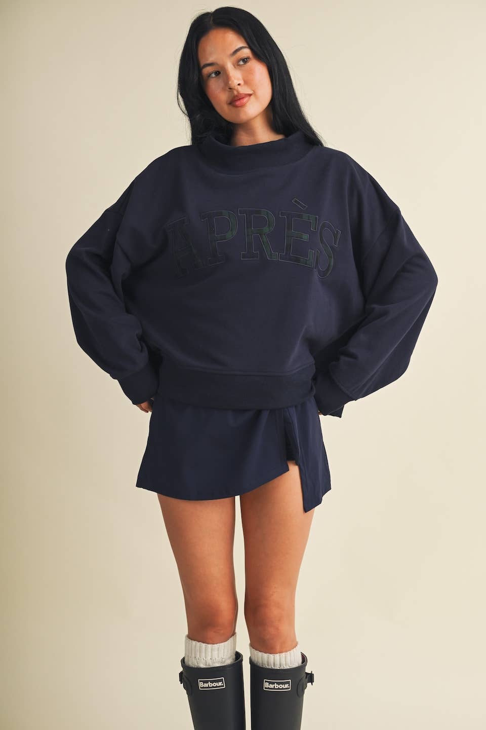 Après Oversized Mock Neck Sweatshirt