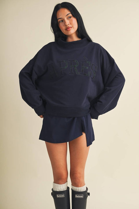 Après Oversized Mock Neck Sweatshirt