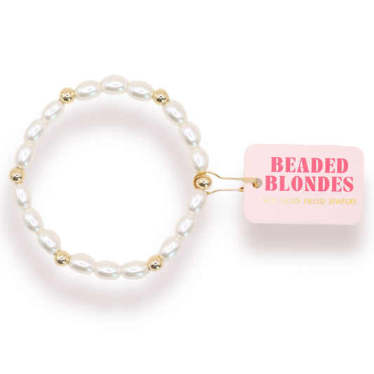 Stacy Pearl Bracelet in Gold
